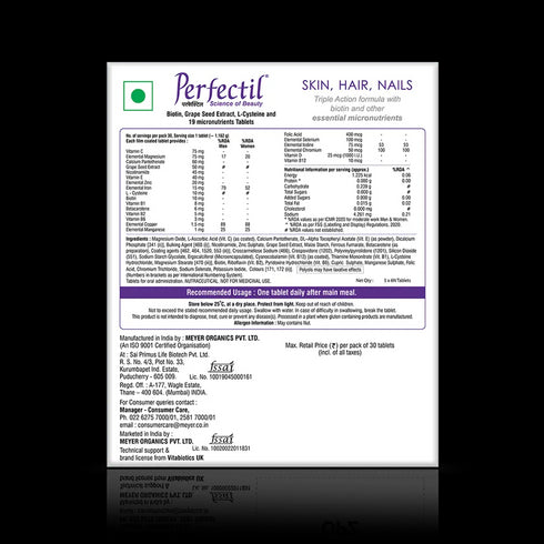 Vitabiotics Perfectil 30 Tablets